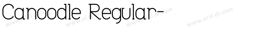 Canoodle Regular字体转换
